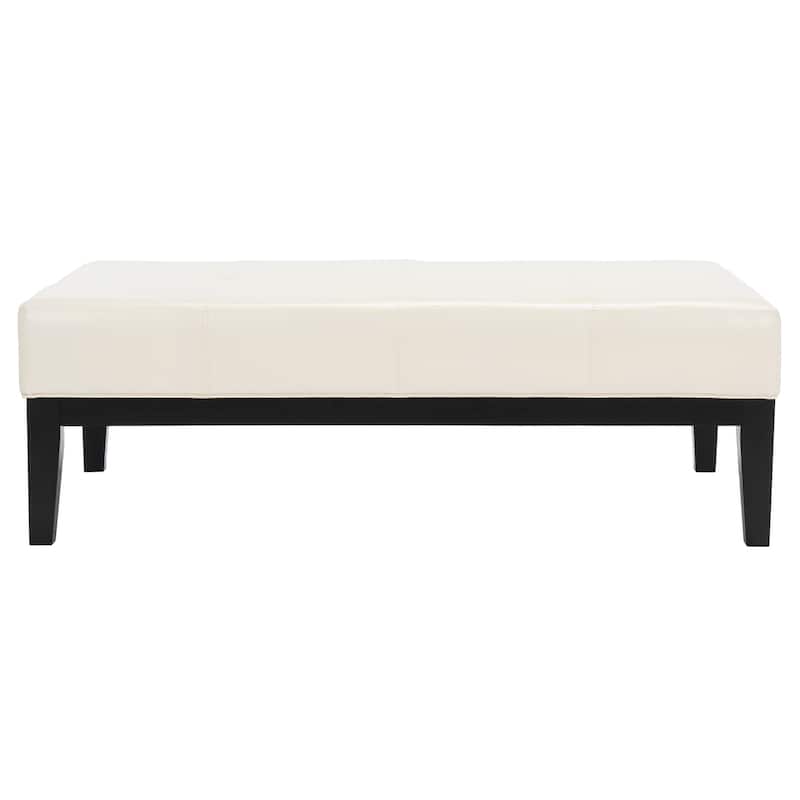 SAFAVIEH Tonja Brown Bicast Leather Rectangle Ottoman