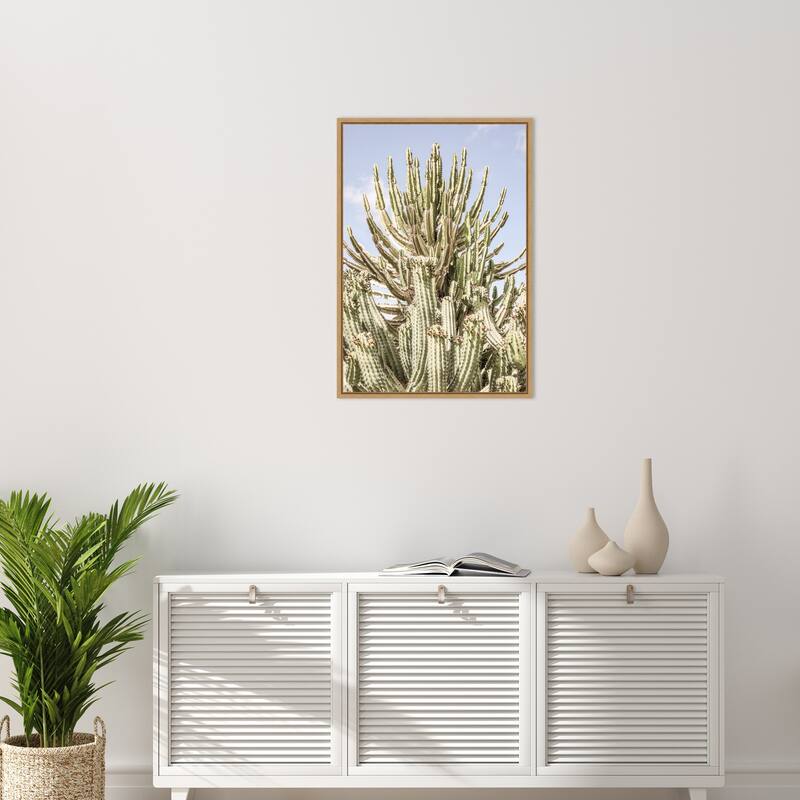Cactus Forest by Shot by Clint Framed Canvas Wall Art Print - Sylvie Natural