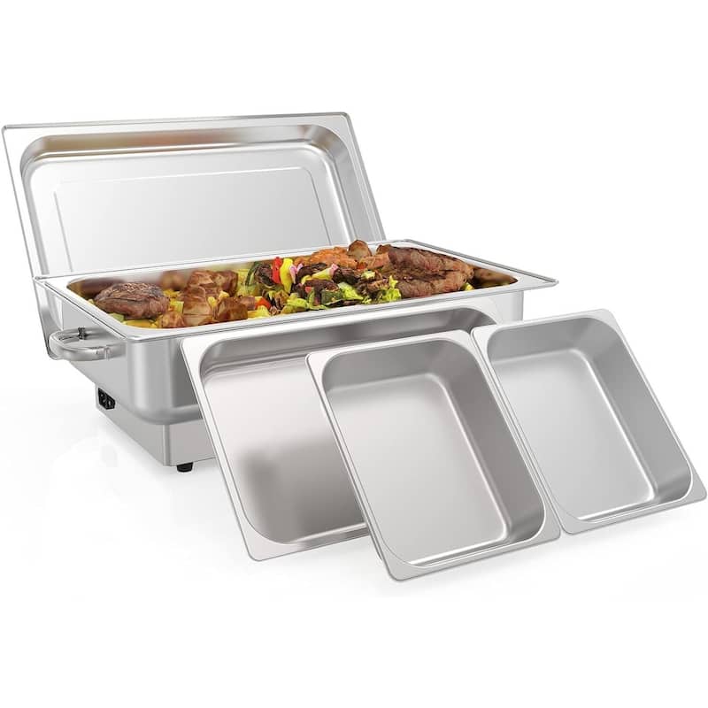 Electric Chafing Dish Buffet Servers and Warmers - 1/1 Full Size+1/2 Half Size