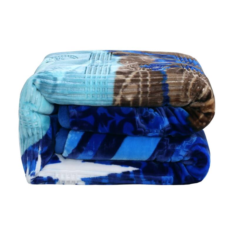 Empyrean Velvet 2 Ply Heavy Reversible Printed Raschel Blanket