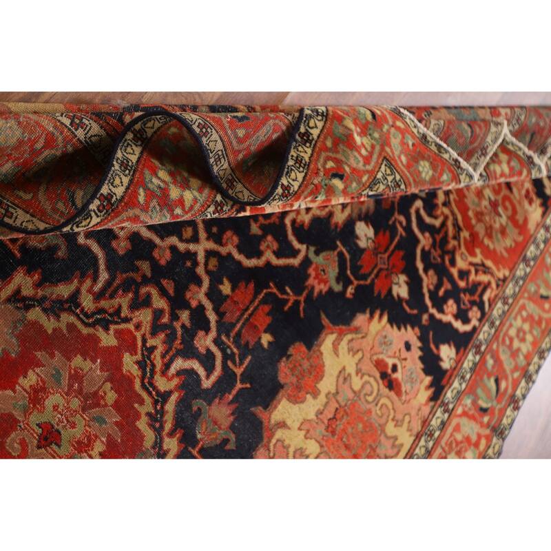 Pre-1900 Antique Sultanabad Persian Area Rug Hand-Knotted Wool Carpet - 4'9"x 6'8"