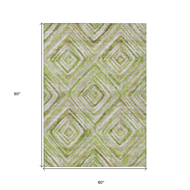 HomeRoots Geometric Transitional Rectangle Outdoor Rug
