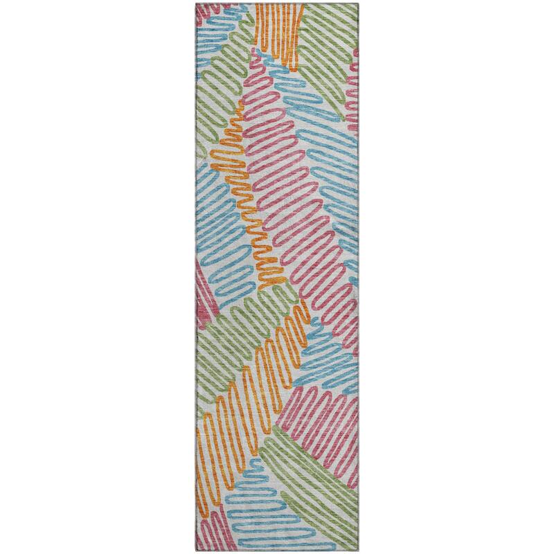 Premium Washable Super Soft Contemporary Leaf Mayfield Rug