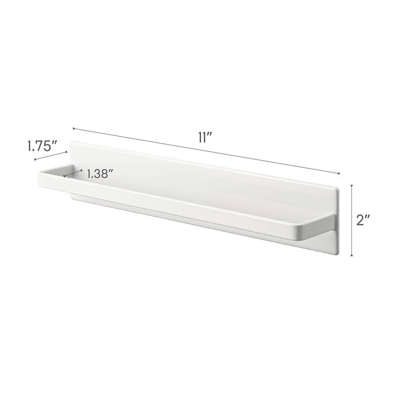 Yamazaki Home Magnetic Kitchen Towel Hanger, Steel, Holds 3 lbs - L 1.77 x W 11.02 x H 1.97 inches