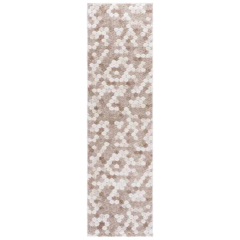 SAFAVIEH Northport Silvja Rug - 2'3" x 8' Runner - Taupe/Ivory