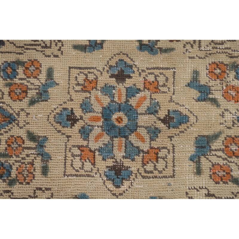Tabriz Persian Vintage Rug Handmade Traditional Wool Carpet - 6'7"x 9'10"