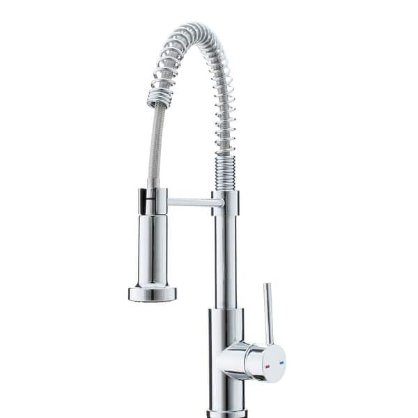slide 2 of 8, SAFAVIEH Solea Arcadia Stainless Steel Dual Function Pull-Down Spray Kitchen Faucet - 8.1" x 2.1" x 17"
