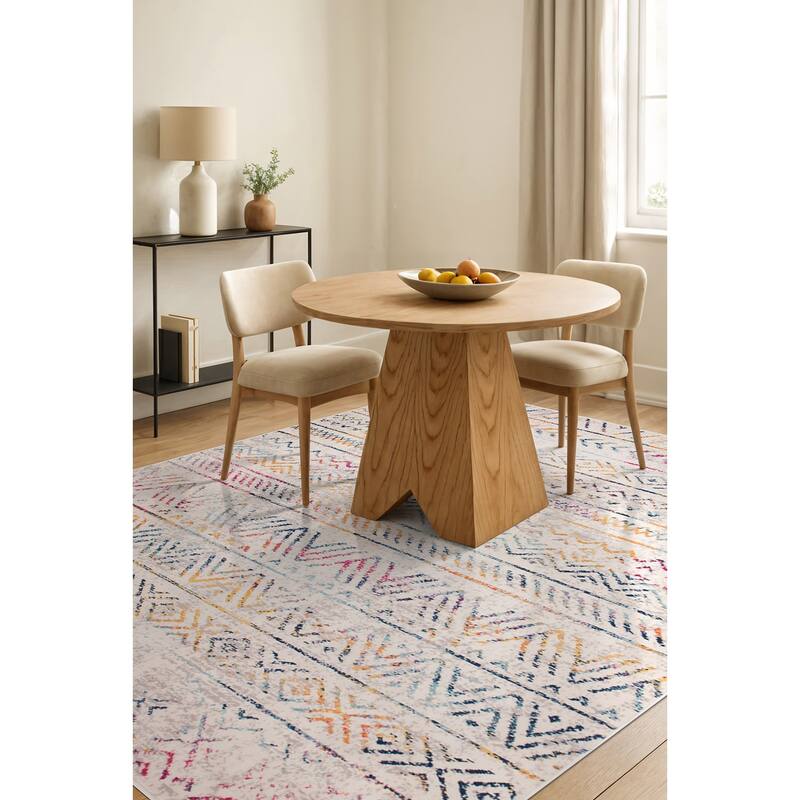 The Curated Nomad Midtown Geometric Distressed Bohemian Rug