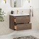 preview thumbnail 14 of 22, Sylphar 30 inch Bathroom Vanity with Sink, Floating Oak Cabinet with Stone Top