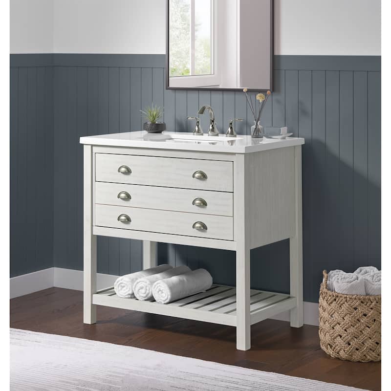 Monterey 37" Farmhouse Single Bathroom Vanity with Top