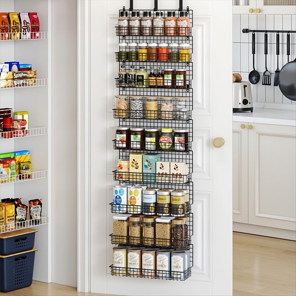 9-Tier Spice Rack Organizer with Door Hook, Extra Large Capacity