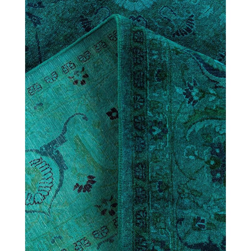 Fine Vibrance One-of-a-Kind Hand-Knotted Area Rug - Blue, 6' 3" x 9' 4" - 6' 3" x 9' 4"