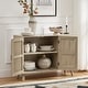 preview thumbnail 9 of 55, Filippo Traditional Rattan 3-Door Sideboard Cabinet by HULALA HOME