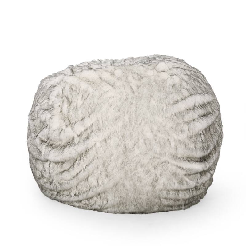 5 Foot Rounded Short Faux Fur Bean Bag