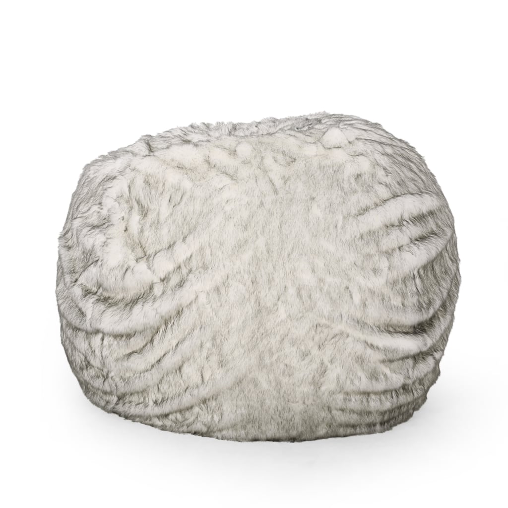 5 Foot Rounded Short Faux Fur Bean Bag