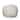 Negar 5 Foot Rounded Short Faux Fur Bean Bag, White and Gray