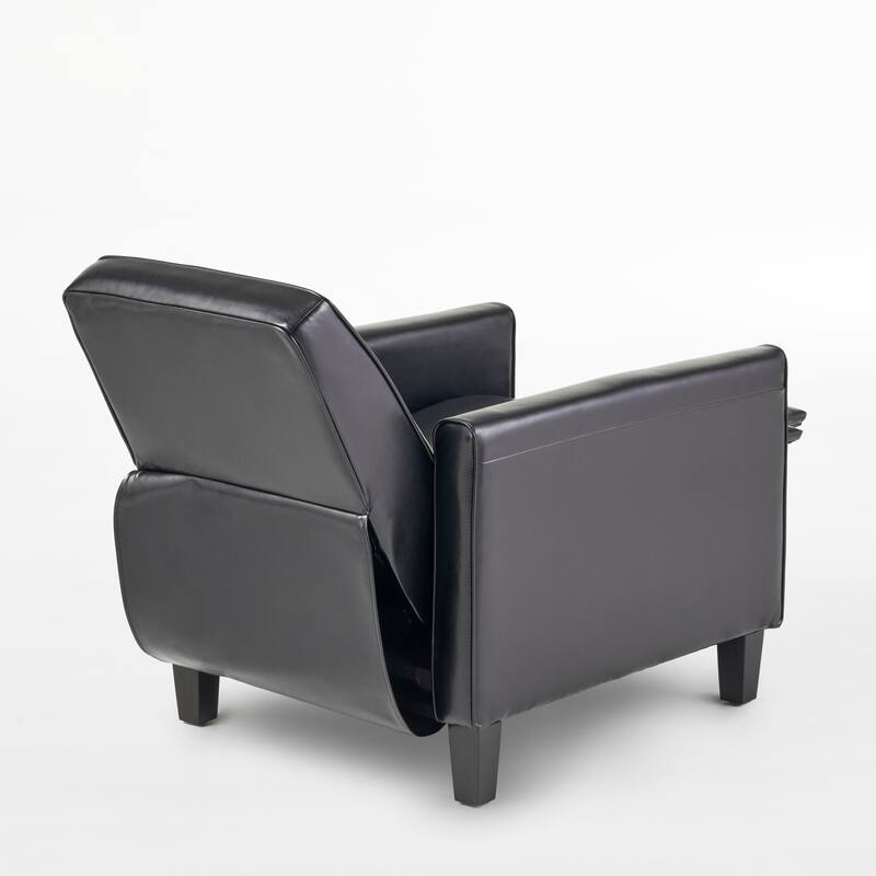 Pushback Recliner Chair, Fax Leather Armchair Push Back Accent Chair for Living Room, Home Theater Single Sofa Club Chair