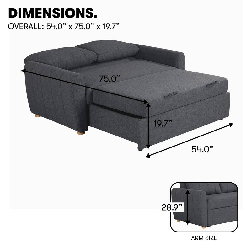 Serta Gavin Convertible Loveseat