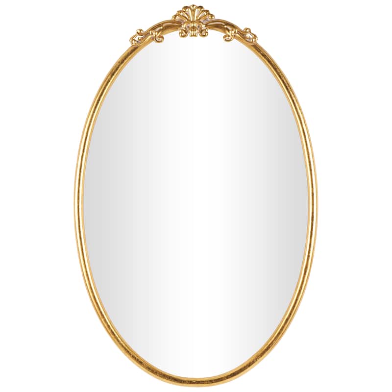 Metal Scroll Ornate Baroque Floor or Wall Mirror - Gold - Various Sizes and Shapes - Roche River Decor - Wall Mirror - Gold - 24"W, 38"H