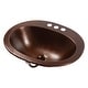 preview thumbnail 2 of 6, Sinkology Seville Aged Copper 20" Oval Drop-In Bath Sink with Ashfield Faucet Kit