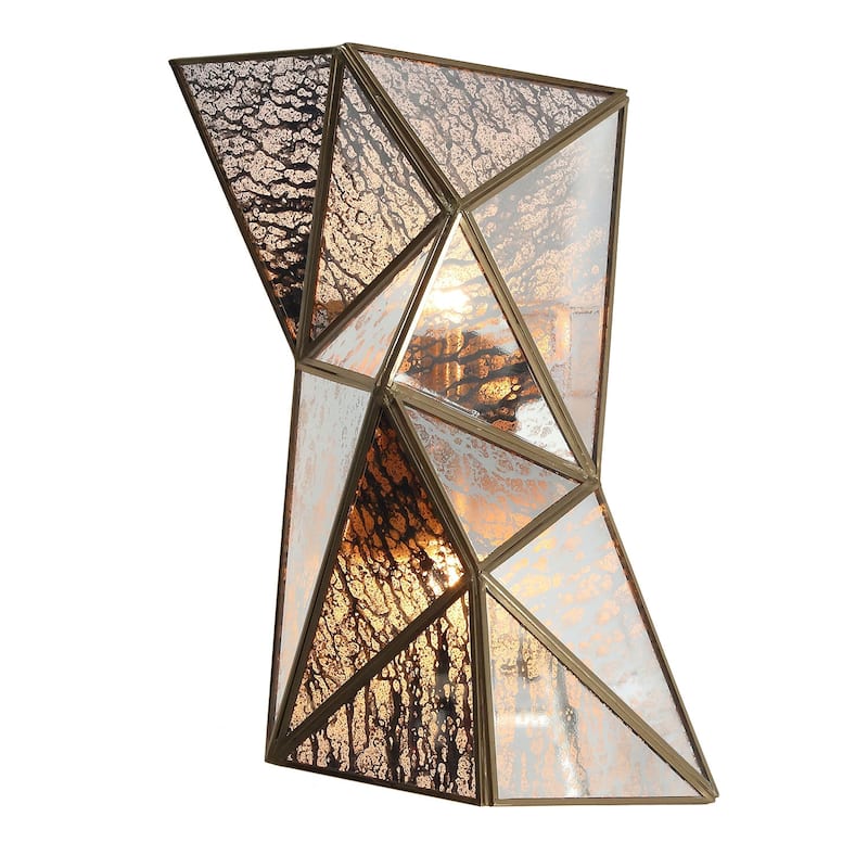 Metropolitan N1692 Geo-Gem 2 Light 15" Tall Wall Sconce - Artisan Brass