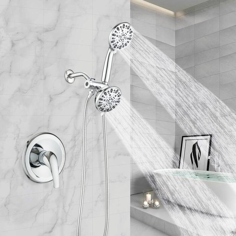 Proox 5 Inch Shower Rainfall Faucet with Hand Shower System Valve Included