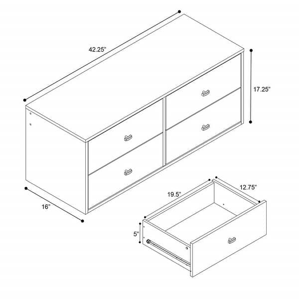 4-Drawer Floating Dresser for Bedroom - On Sale - Bed Bath & Beyond -  42781825