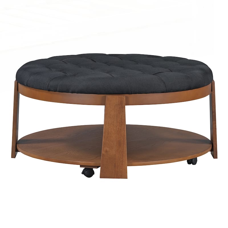 Modern Large Round Ottoman Coffee Table