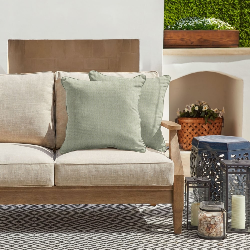 Sorra Home Sunbrella Outdoor Corded Pillow Set of 2