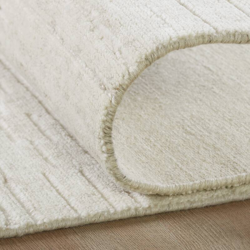 Minimalist Solid Wool Area Rug
