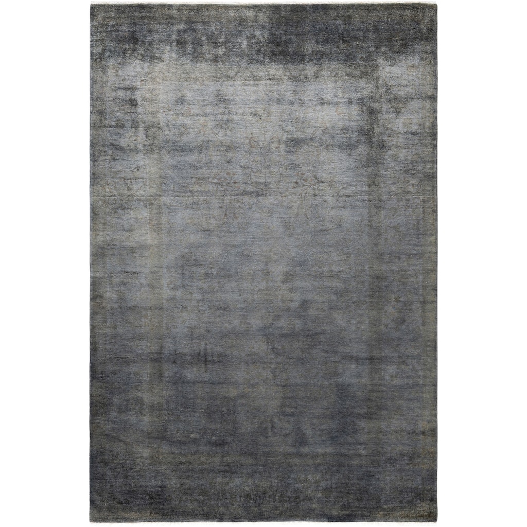 Overdyed One-of-a-Kind Hand-Knotted Area Rug - Gray - 6' 2" x 8' 10"