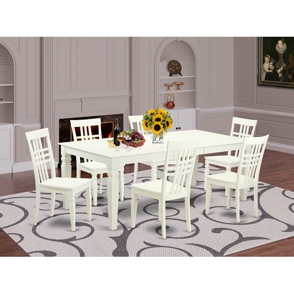 folding dining table and 6 chairs set