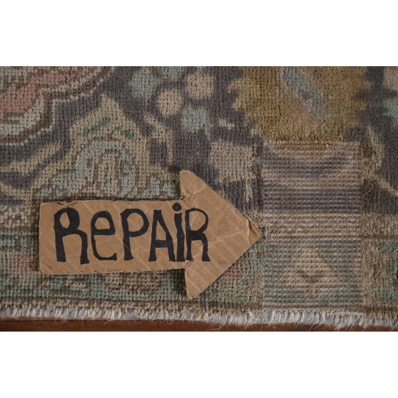 Hand Knotted Oriental 100% Wool Carpet Traditional Medallion Yellow & Gold Tabriz Area Rug - 11' 0'' X 8' 3''