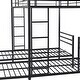 preview thumbnail 10 of 22, Full over Twin & Twin Size Bunk Bed with Built-in Shelf in Black