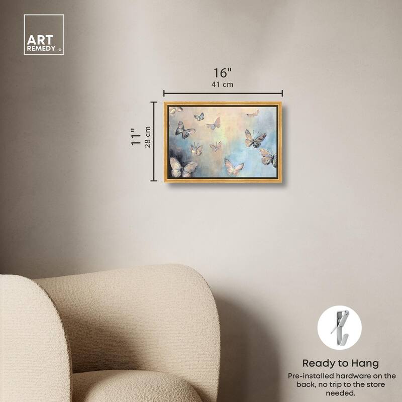 Textured Butterflies I Canvas by Art Remedy