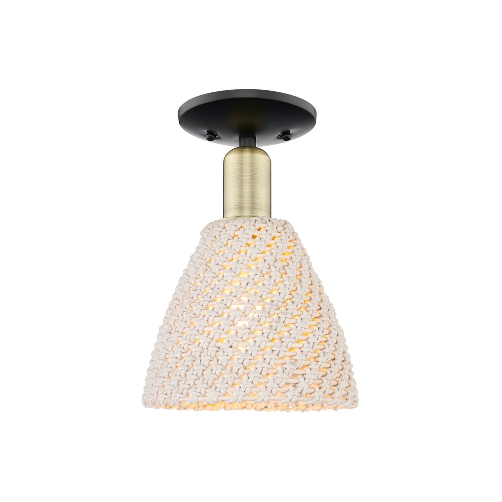 Innovations Lighting Downtown Urban - Natural Ballston Dome - 1 Light 8" Semi-Flush Mount Light