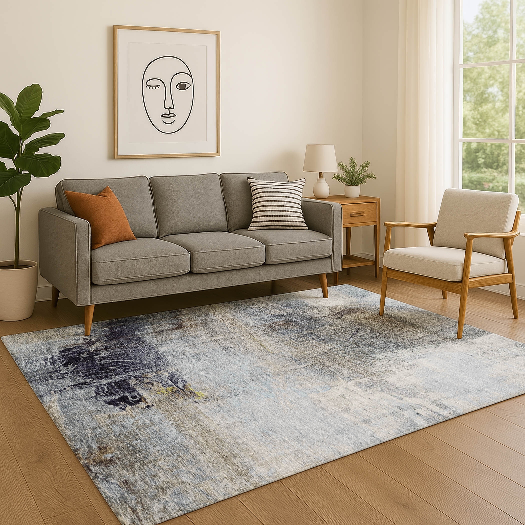 Premium Washable Super Soft Modern Prints Mayfield Rug