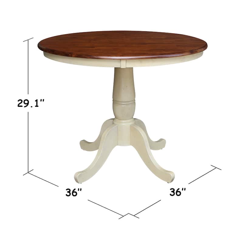 Copper Grove Karl 36-inch Round Top Pedestal Table - 29.1"H