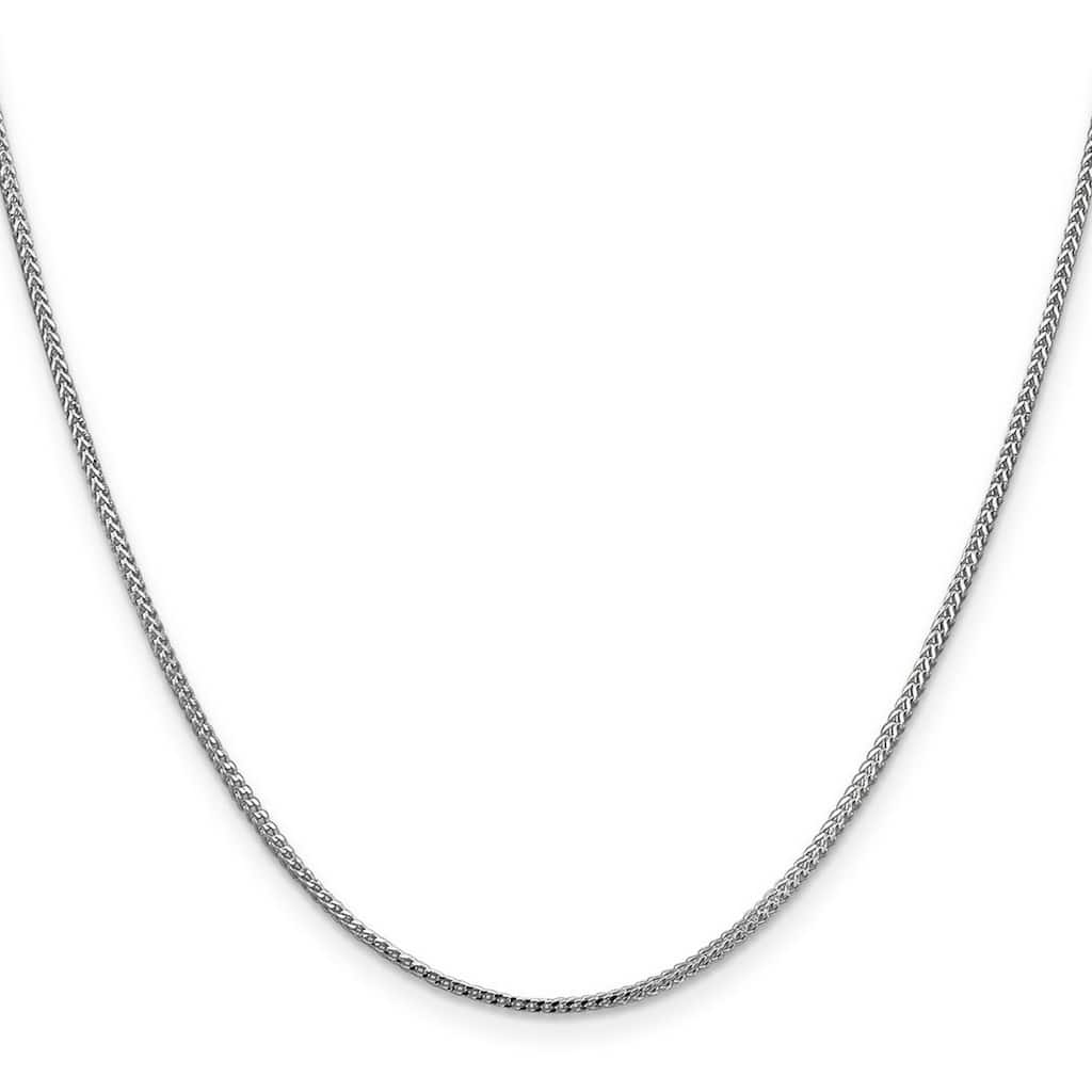 Curata 14k White Gold Franco Chain Bracelet
