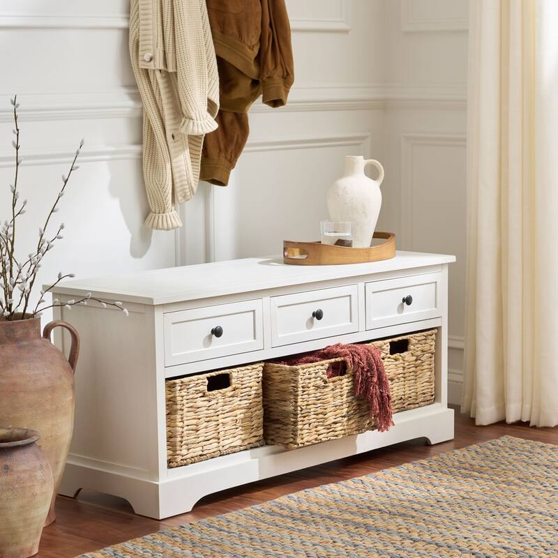 SAFAVIEH Ara Grey 3-Drawer Storage Unit - 42.1" x 15.4" x 19.7" - 42"W x 15"D x 20"H