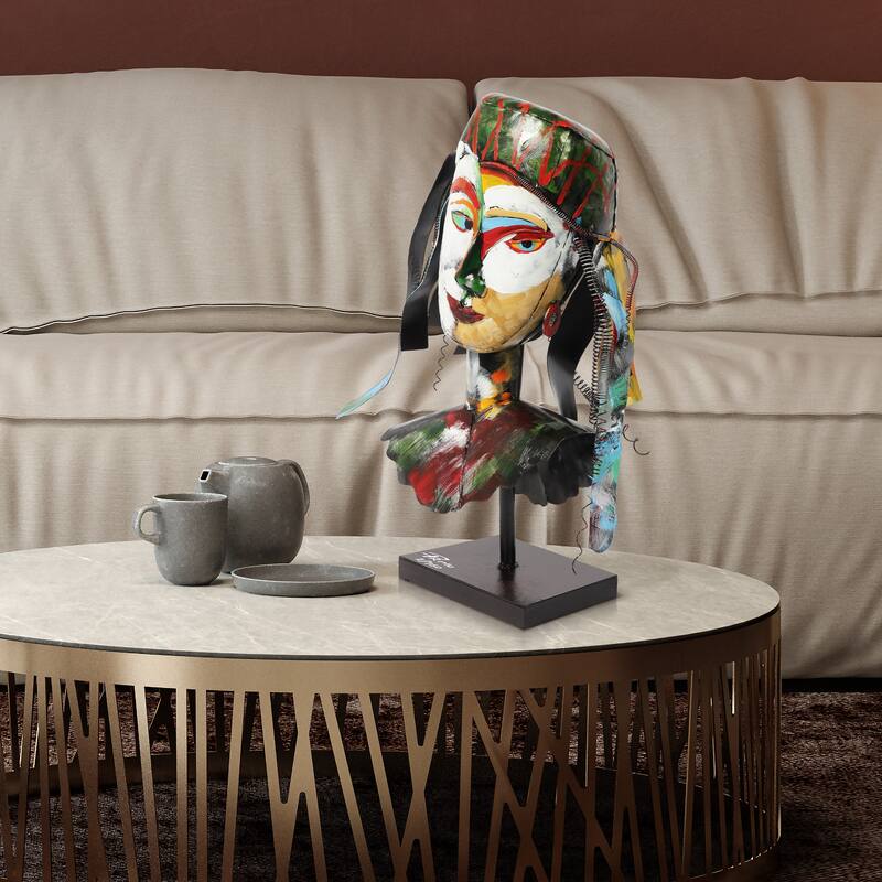 Iron Hand-Painted Colorful Art Sculpture