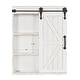 preview thumbnail 14 of 26, Cates Decorative Wood Wall Cabinet with Vanity Mirror and Barn Door
