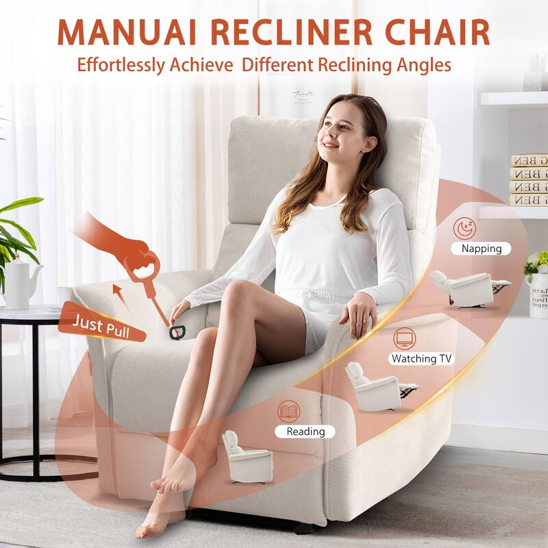 Manual Nursery Rocking Glider Recliner Chair