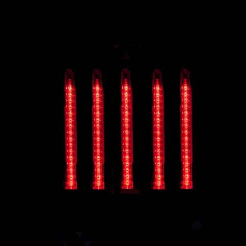 LED Lighted Red Dripping Icicle Tube Christmas Light - Red