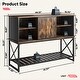 preview thumbnail 10 of 8, Buffet Sideboard Storage Bar Cabinet with Sliding Door