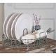 Gray Galvanized Metal Vintage Dish Rack with Utensil Holder - Bed Bath ...