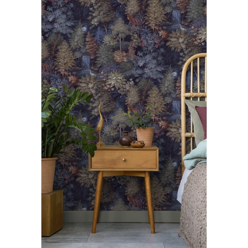 Midnight Woods Non-Pasted Wallpaper – 396in. x 21in. – Covers 56 square feet