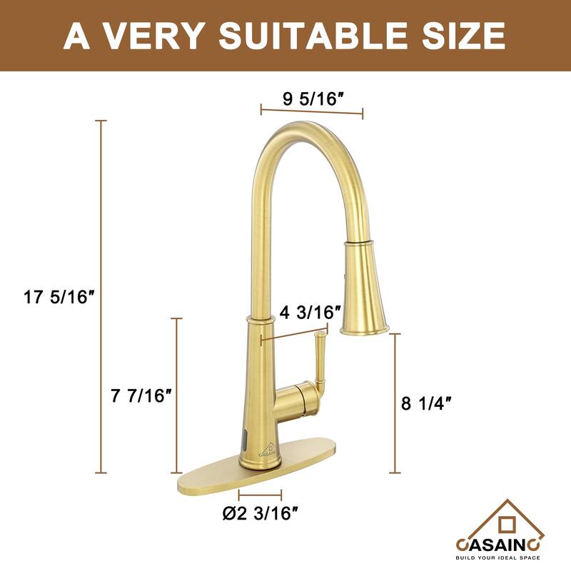 Pull Down Sprayer Kitchen Faucet with Touchless Sensor