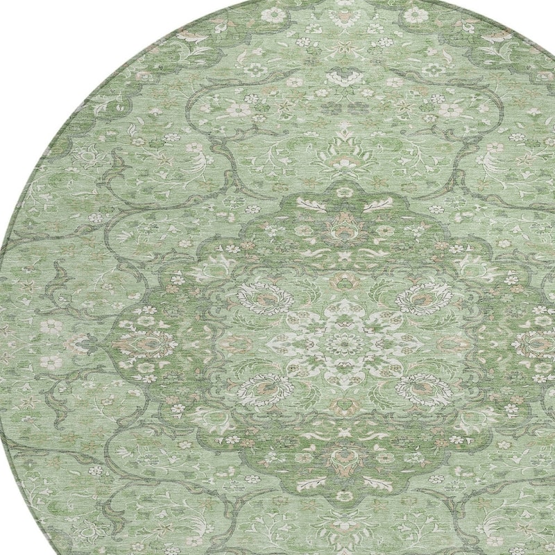 HomeRoots Medallion Traditional Rectangle Outdoor Rug