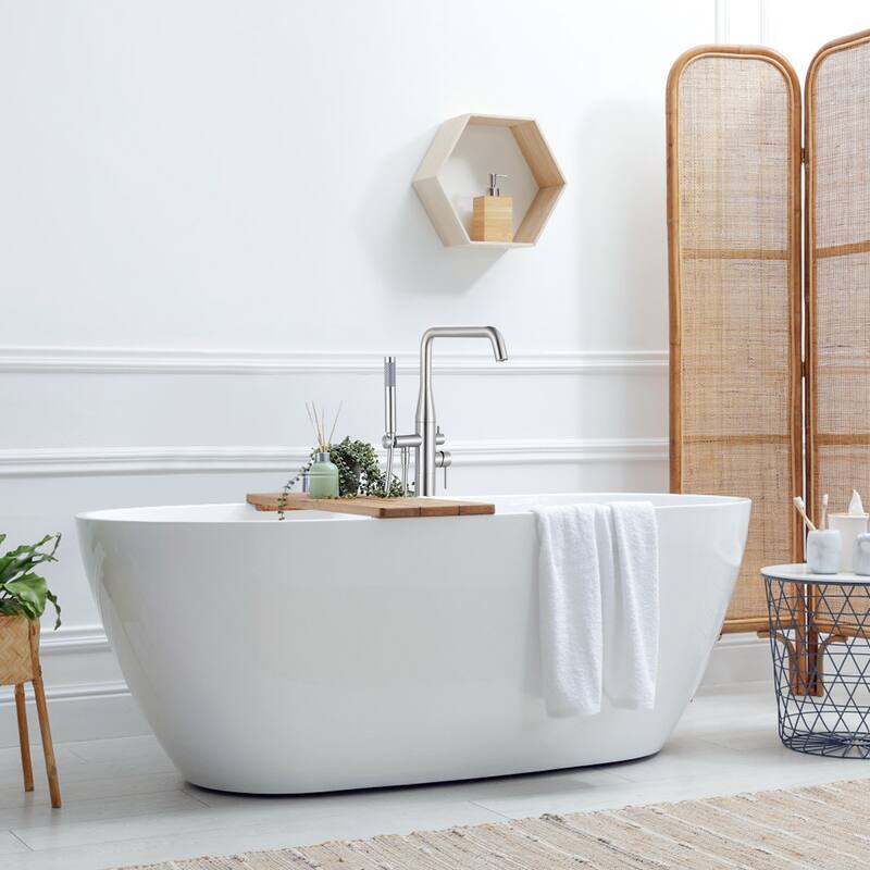 WOWOW Minimalist Freestanding Bathtub Faucet with Handheld Shower